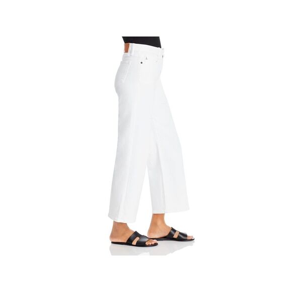 LAFAYETTE 148 Womens Stretch Zippered Slightly Cropped Wide-leg High Waist Jeans - Picture 3 of 4